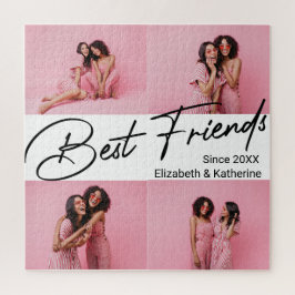 Modern Best Friends 4 Foto Collage Geschenk Puzzle