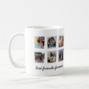 Modern Best Friends Forever 6 Foto Collage Throw Kaffeetasse