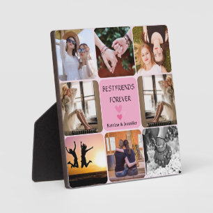 Modern Best Friends Forever 8-Foto Collage Plaque Fotoplatte