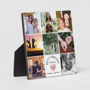 Modern Best Friends Forever 8-Foto Collage Plaque Fotoplatte