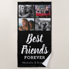 Modern Best Friends Foto Collage Strandtuch