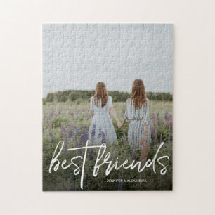 Modern Best Friends Script und Foto Puzzle