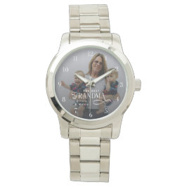 Modern Best Grandma Ever Photo Personalized Armbanduhr