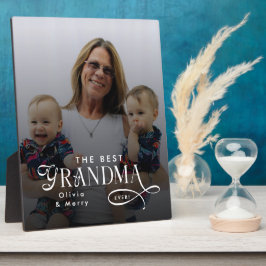 Modern Best Grandma Ever Photo Personalized Fotoplatte