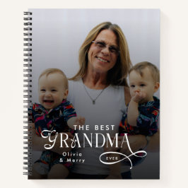 Modern Best Grandma Ever Photo Personalized Notizbuch