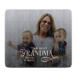 Modern Best Grandma Ever Photo Personalized Schneidebrett