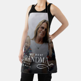 Modern Best Grandma Ever Photo Personalized Schürze