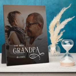Modern Best GrandPa Ever Photo Personalized Fotoplatte