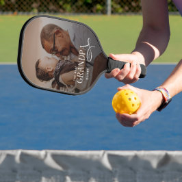 Modern Best GrandPa Ever Photo Personalized Pickleball Schläger