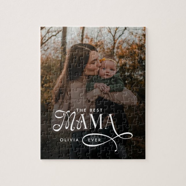 Modern Best Mama Ever Photo Mothers Day Gifts Puzzle (Vertikal)