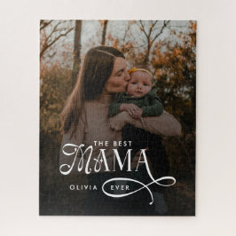 Modern Best Mama Ever Photo Mothers Day Gifts Puzzle
