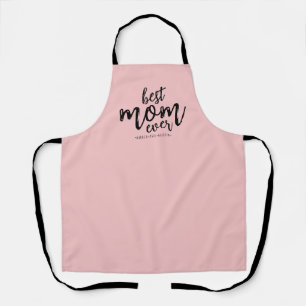 Modern Best Mama je Mommy Kids Name Script   Rosa Schürze