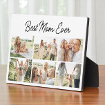 Modern Best Mom Ever Custom 6 Photo Collage Fotoplatte<br><div class="desc">Design a sleek and stylish photo plaque for Mom featuring the message Best Mom Ever and six of your favorite photos. This modern layout is perfect for Mothers Day, birthdays, or any time you want to share love and gratitude. Customize with personal photos and optional text to create a one...</div>