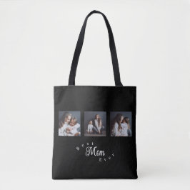 Modern Best Mom Ever Elegant Script Black 3 Photo