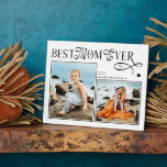 Modern Best Mom Ever Photo Heart Mothers Day Gifts Fotoplatte<br><div class="desc">Celebrate the woman whose love feels like home. This Best Mom Ever Heart Photo Plaque turns two of your most treasured memories into a beautiful daily reminder of how deeply she’s loved. Designed with a modern minimalist layout, elegant typography, and a soft heart detail, it captures the story of all...</div>