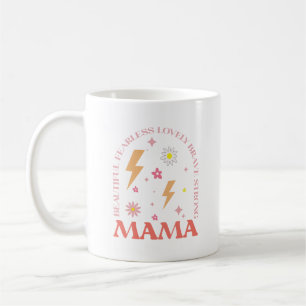 Modern Best Mum Orange und Pink Kaffeetasse