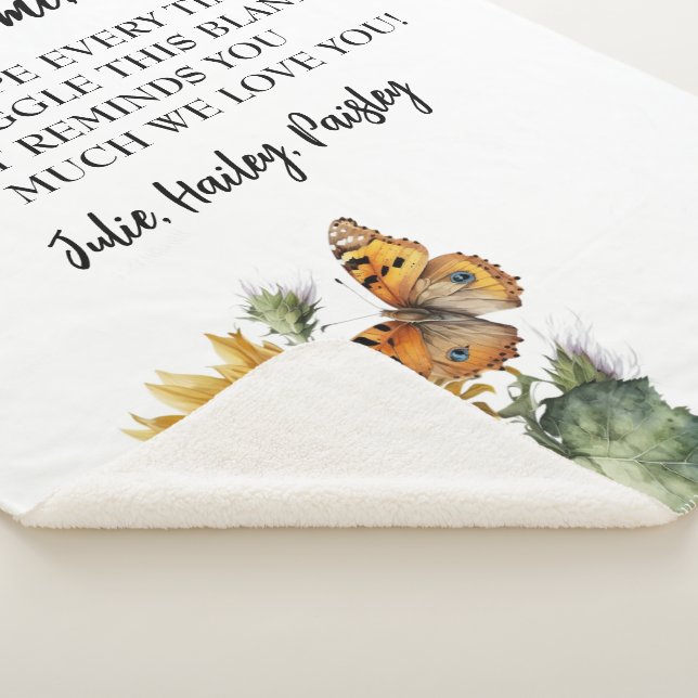 Modern Best Nana Ever Enkel ernennt Floral Sherpadecke (3/4)