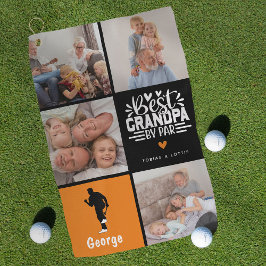 Modern Best Opa by Par Foto Collage Geschenk Golfhandtuch