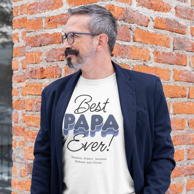 Modern Best Papa Ever T - Shirt (Von Creator hochgeladen)