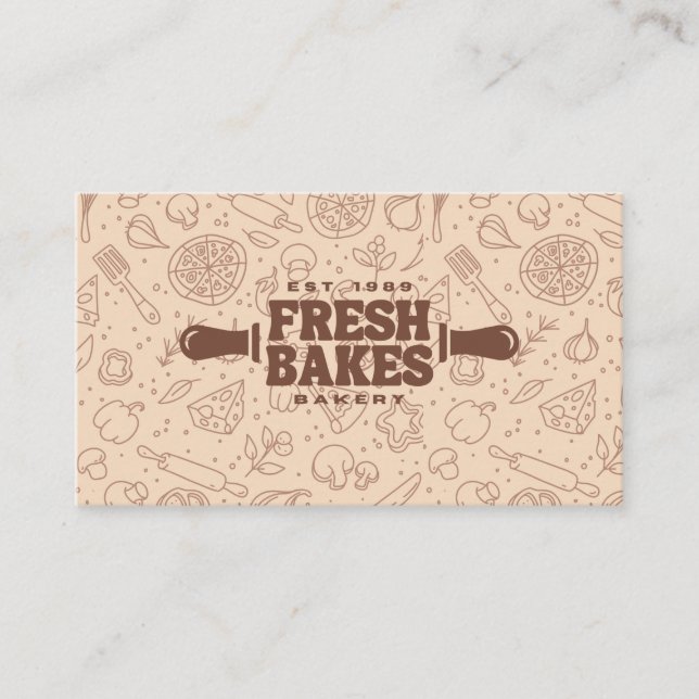 Modern Best Pizza In Town Professional  Visitenkarte (Vorderseite)