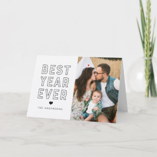 Modern Best Year Ever Holiday Greeting Card Feiertagskarte