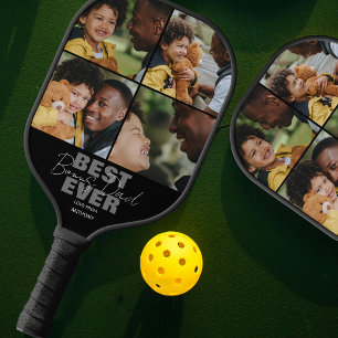 Modern Bester Ever Bonus-Papa Fotocollage Pickleball Schläger