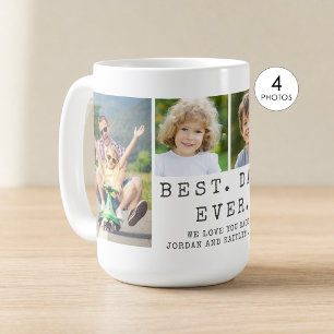 Modern BESTER VATER ALLE ZEIT 4 Foto Collage Perso Kaffeetasse