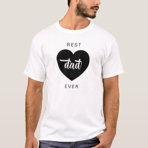 Modern Bester Vater Aller Zeiten Herz T-Shirt