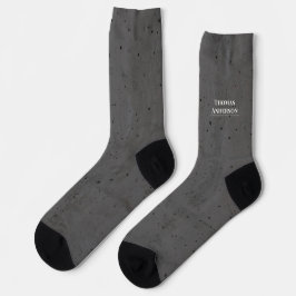 Modern Beton Weiß und Dunkelgrau Socken