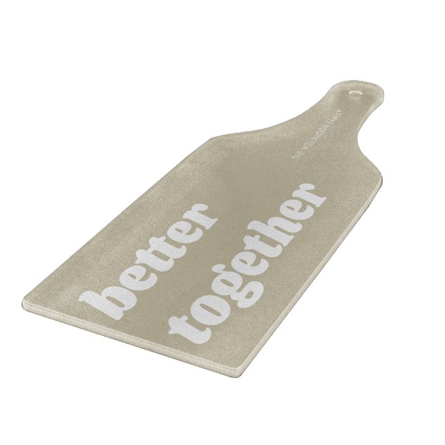 Modern Better Together Cream White Charcuterie Schneidebrett (Ecke)