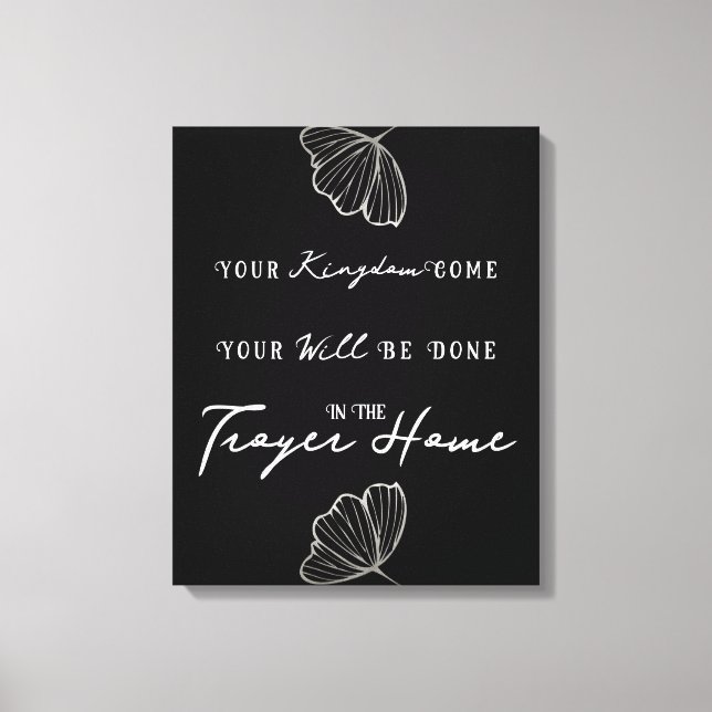 Modern Bibel Zitat Gebet Personalisiert Familienna Leinwanddruck (Vorderseite)