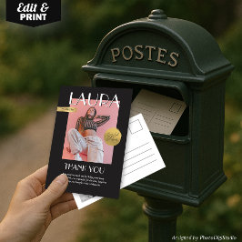 Modern Birthday Custom Magazine Cover Dankeskarte