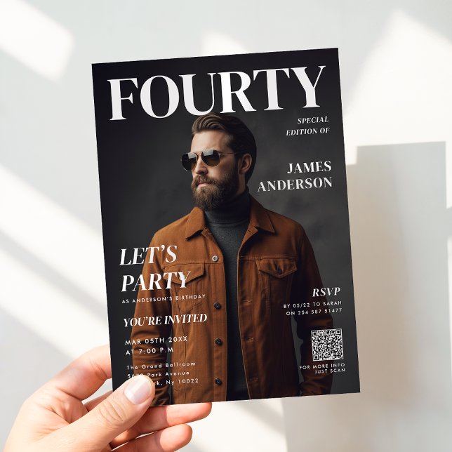 Modern Birthday Custom Magazine Cover Portrait (Von Creator hochgeladen)