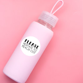 Modern Bitte zögern Sie nicht, den Aufkleber zu er