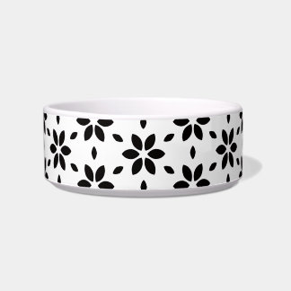 Modern Black and White Abstract Floral  Napf