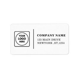 Modern Black and White Custom Logo Address Labels Adressaufkleber
