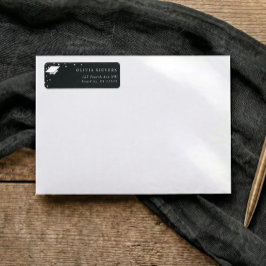Modern Black and White Graduation Return Address