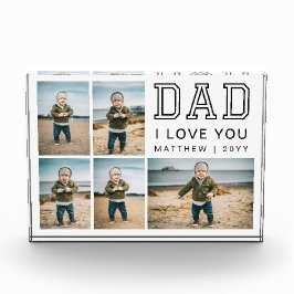 Modern Black and White Grid Collage I Love You Dad Fotoblock