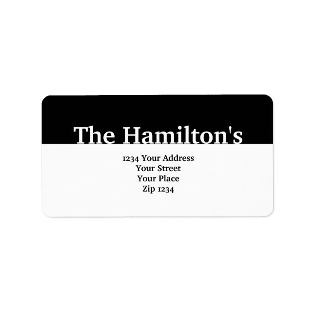 Modern Black Banner Adressaufkleber (Vorne)