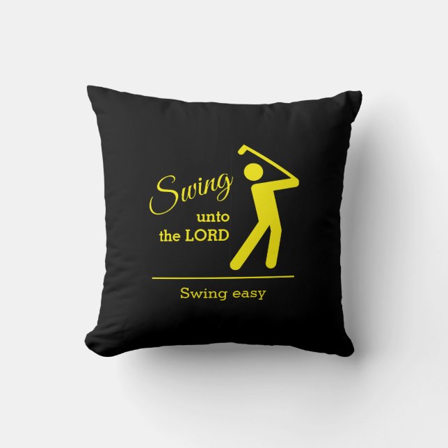 Modern Black Christlich Golf Kissen (Vorderseite)