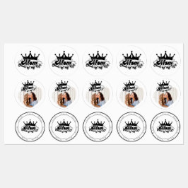 Modern Black Crown, MOM Queen of my life Etiketten