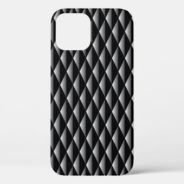 Modern Black Diamond Geometric Muster Case-Mate iPhone Hülle (Rückseite)