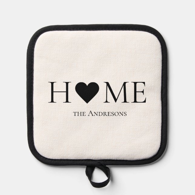 Modern Black Dots & Bubble Chat Pink With Hey Topflappen (Vorderseite)