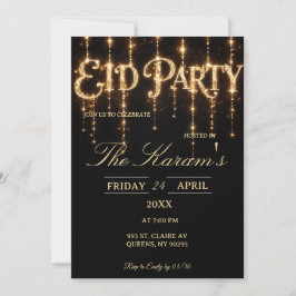 Modern Black elegant Eid Party Invitation Einladung