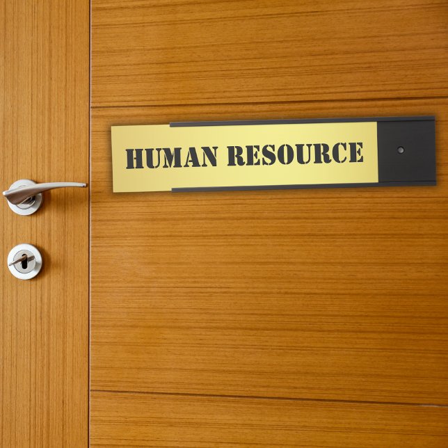 Modern Black Faux Gold Office Room Department Name Türschild (Von Creator hochgeladen)