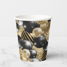 Modern Black Gold Ballon 50. Geburtstag