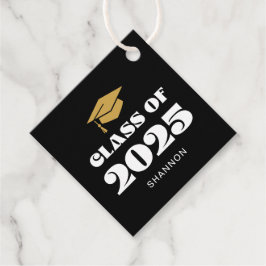 Modern Black Gold Class 2025 Vielen Dank Geschenkanhänger