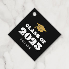 Modern Black Gold Class 2025 Vielen Dank Geschenkanhänger