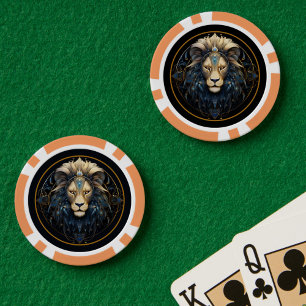 Modern Black Gold Sun Sign Name Fantasie Symbol Le Pokerchips