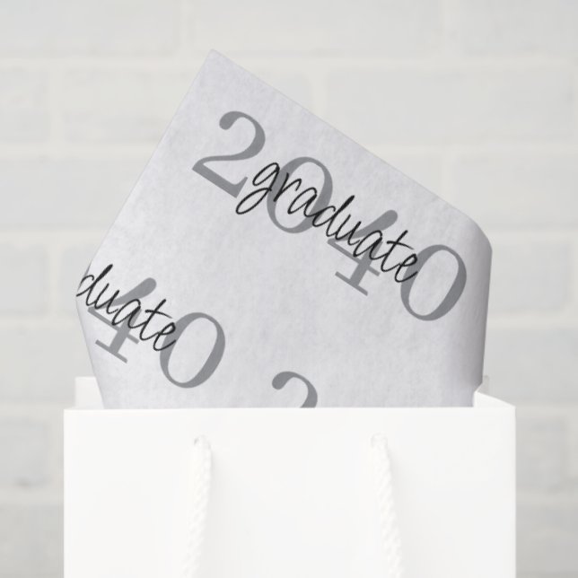 Modern Black Graduation Year Custom Gift Seidenpapier (Geschenktüte)